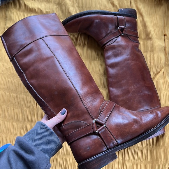Cole Haan Shoes - Cole Haan⚡️Valentino leather western equestrian tall brown riding boot 11AA